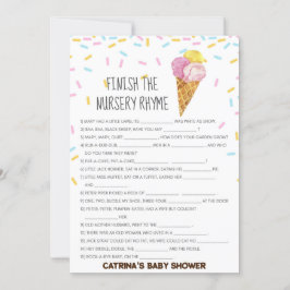 Ice Cream Sprinkle Baby Shower - Editable Namn, 5x Inbjudningar