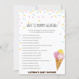 Ice Cream Sprinkle Baby Shower - Editable Namn, 5x Inbjudningar