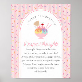 Ice Cream Sprinkled with Kärlek Diaper Thoughts Poster