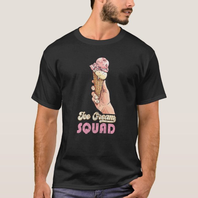 Ice Cream Squad citerar Ice Cream Cone T Shirt (Framsida)