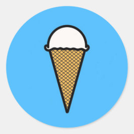 Ice Cream Sticker Runt Klistermärke
