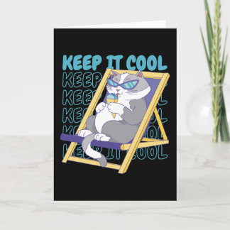 Ice Cream Summer Beach Ice Cream Vacation Cat Kort