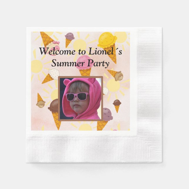 ice cream summer party photo pappersservett (Framsidan)