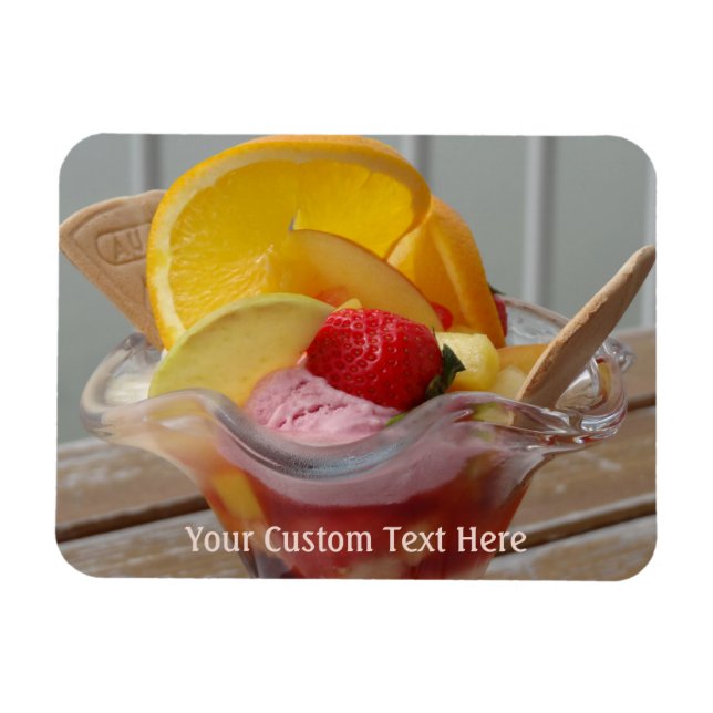 Ice Cream Sundae anpassningsbar magnet (Horisontell)
