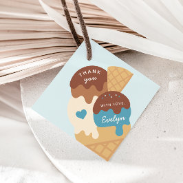 Ice Cream Sundae Barns födelsedag Tack Gåvor Etiketter