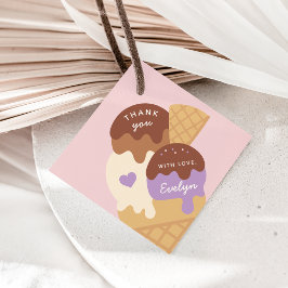 Ice Cream Sundae Barns födelsedag Tack Gåvor Etiketter