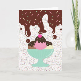 Ice Cream Sundae Blank Kort