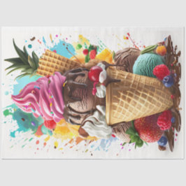 Ice Cream Sundae Decoupage-papper