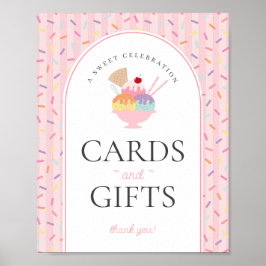 Ice Cream Sundae Heres the Scoop Cards & Gifts Poster