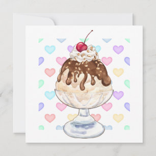 Ice Cream Sundae Inbjudningar