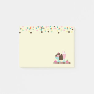 Ice Cream Sundae och Confetti Post-it Block
