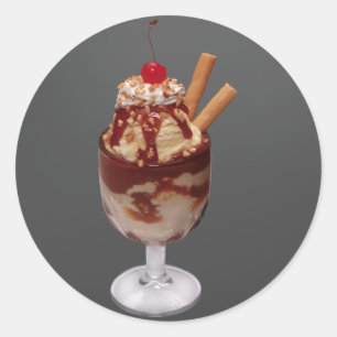 Ice Cream Sundae Runt Klistermärke