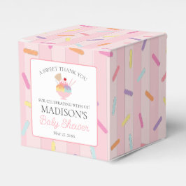 Ice Cream Sundae Sprinkled Baby Shower Favor Box Presentaskar