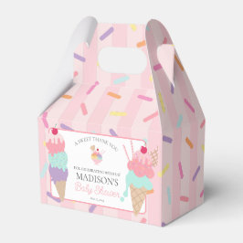 Ice Cream Sundae Sprinkled Baby Shower Favor Box Presentaskar