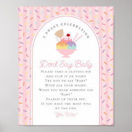 Ice Cream Sundae Sprinkled med Baby Dont Säg Baby Poster