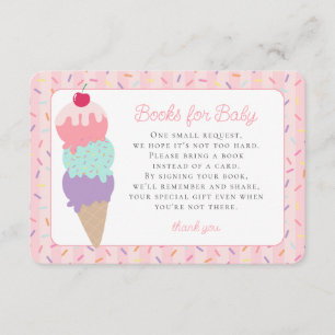 Ice Cream Sundae Sweet Bokar för Baby Sprinkle Tilläggskort
