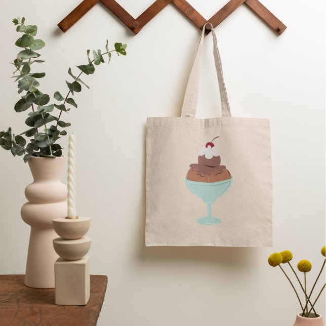 Ice Cream Sundae Tote Bag Tygkasse (Skapare uppladdad)