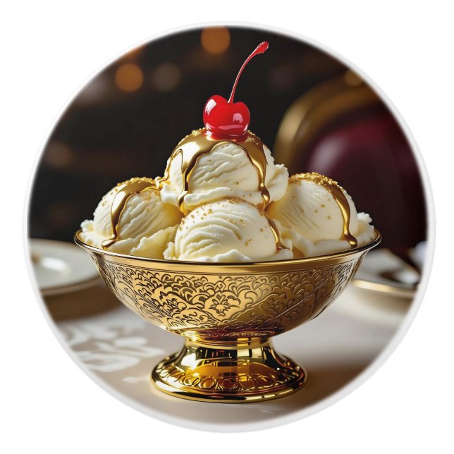 Ice Cream Sundae with Gold Syrup   Knopp (Framsidan)