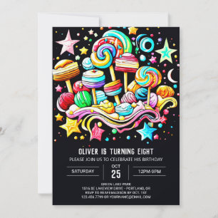 Ice Cream Sweet Firande Birthday Inbjudningar