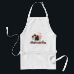 Ice Cream Sweet Trets Förkläde<br><div class="desc">En apron med ett sött glasstema. Illustrerad med chokladglass pub,  3-skopsskåp med körsbär på ovansidan och jordgubbsbär flyter med vispgrädde. Små jordgubbar och körsbär.</div>