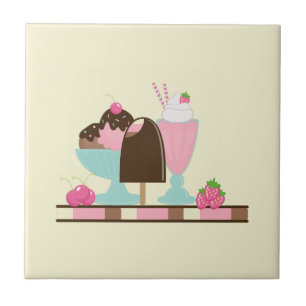 Ice Cream Sweet Trets Kakelplatta