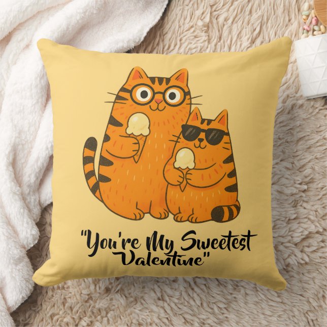 Ice Cream Sweetheart Cats Kudde (Filt)