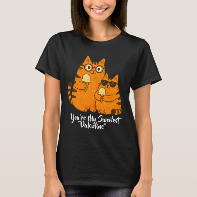 Ice Cream Sweetheart Cats T Shirt (Framsida)