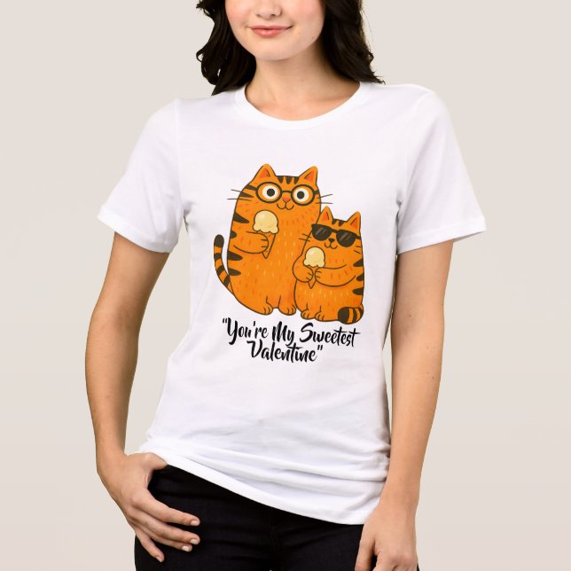Ice Cream Sweetheart Cats T Shirt (Framsida)