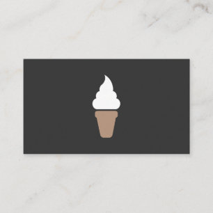 Ice Cream Swirl Icon grått Visitkort