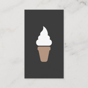 Ice Cream Swirl Icon grått Visitkort