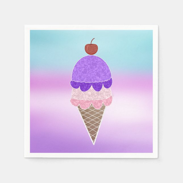 Ice Cream ThBästa Napkins Pappersservett (Framsidan)