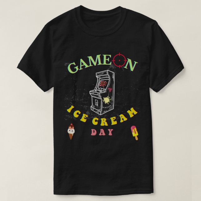 ICE CREAM TIME : VIDEO GAME QUOTE Tee T-Shirt (Design framsida)