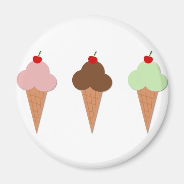 Ice Cream Trio Magnet (Framsidan)