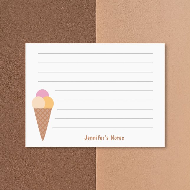 Ice Cream Triple Scoops Post-it Block (Ice Cream Triple Scoops Post-it Notes)