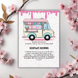 Ice Cream Truck Scoop Sprinkles Baby Shower Tilläggskort
