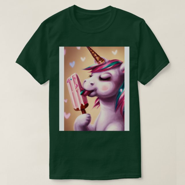 Ice Cream Unicorn 1 T Shirt (Design framsida)