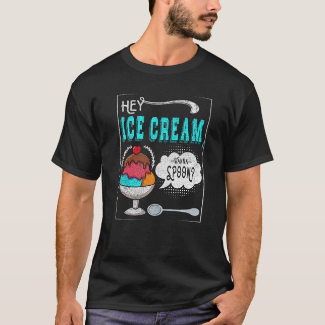 Ice Cream vill prata om fruset sötat Fläkt T Shirt (Framsida)