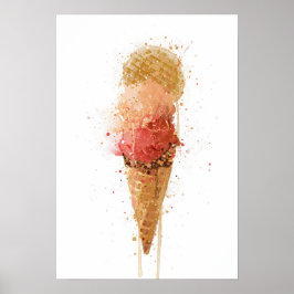 Ice Cream Wall Art print Gelato Poster