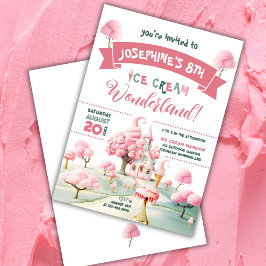 Ice Cream Wonderland Party Inbjudningar