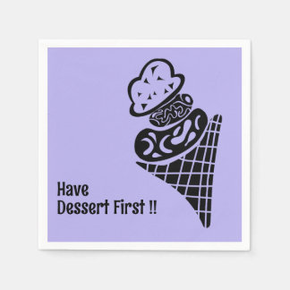 Ice Cream Woodcut Pappersservett