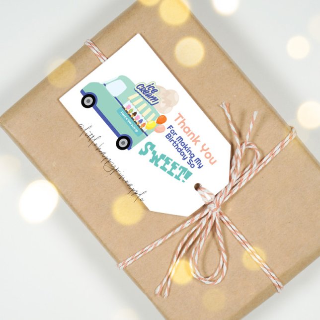 Ice Cream You Skräm Birthday Presentetikett (Skapare uppladdad)