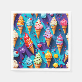 Ice Creams Colorful Art Pappersservett