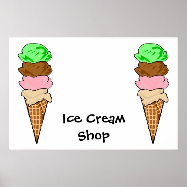 Ice CreamShop Poster (Framsidan)