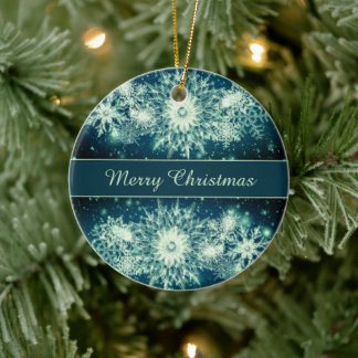 Ice Crystal Helgdag Julgransprydnad Keramik