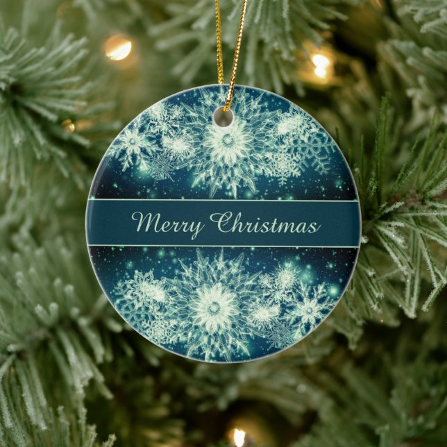 Ice Crystal Helgdag Julgransprydnad Keramik (Träd)