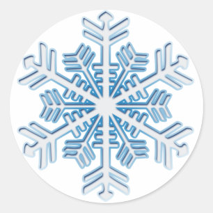Ice Crystal Snowflake Sticker Runt Klistermärke