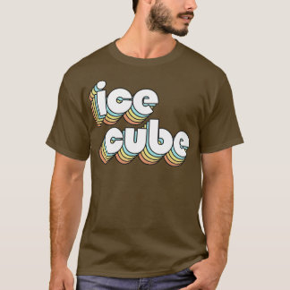 Ice Cube Retro Rainbow Typography Faded Stil T Shirt