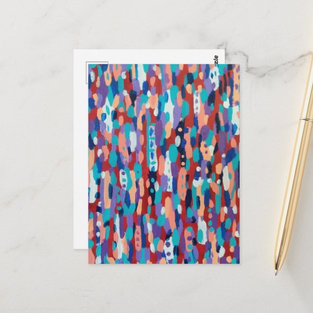 Ice Dance Abstrakt Vykort (Fram/Back In Situ)