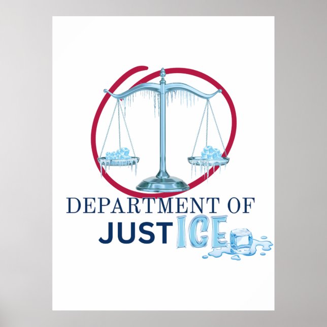 ICE eller Department of Justice? Poster (Framsidan)