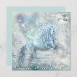 Ice Fantasy Pegasus Flat Card